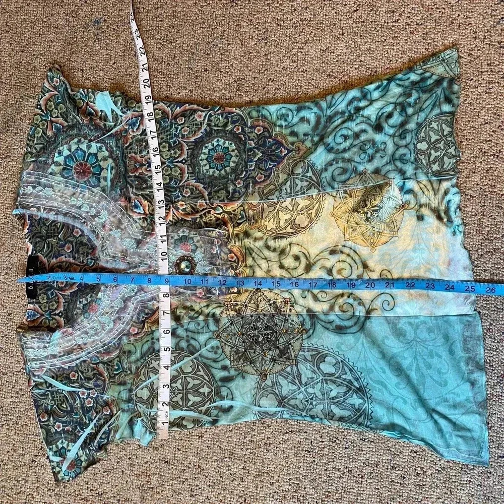 B.L.E.U Boho Design Rare Top Women Size PM - Picture 3 of 6